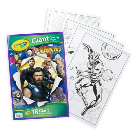 Crayola Avengers Giant Coloring Pages, 18 Sheets For Ages