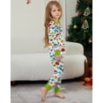 thumbnail image 3 of Pijamas familiares a juego de Navidad 2025, pijamas de dibujos animados de muñeco de nieve alegre, conjunto de ropa para niños adultos, mono de bebé + ropa para perros, 3 of 5