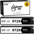 thumbnail image 1 of Smart Ink Cartouche d'Encre compatible de Remplacement pour HP 972X 972 X (2 Pack Noir) à Utiliser avec les Imprimantes PageWide Pro 477dw 577dw 452dw 452dn 577z 552dw P55250dw, 1 of 1