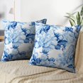 thumbnail image 4 of LALILO Throw Pillow Covers Watercolor With Peony Flowers Accent Art Cushion Cover 18" x 18", 2 Pack, 4 of 6