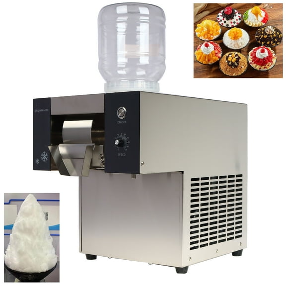 Electric Snowflake Ice Machine Bingsu Snow Ice Maker Ice Shaver Machine 2 Barrels