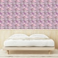 thumbnail image 3 of Ambesonne Floral Design Peel & Stick Wallpaper for Home, Romance Flowers Print, 13"x36", Dark Magenta Pale Pink, 3 of 5