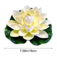 thumbnail image 3 of Antqov Artificial Flowers Water Lilies Foam Lotuses Flower Pond Decor Fake Flowers Plants Lilies Pads for Patio Garden Pool Decor, 3 of 6