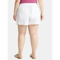 thumbnail image 4 of Terra & Sky Women's Plus Size Linen Blend Shorts, 4 of 5