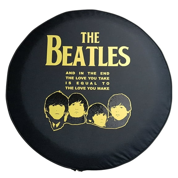 SpareCover - Brawny Series 28" Beatles 2 Color Graphic Black Denim Tire Cover
