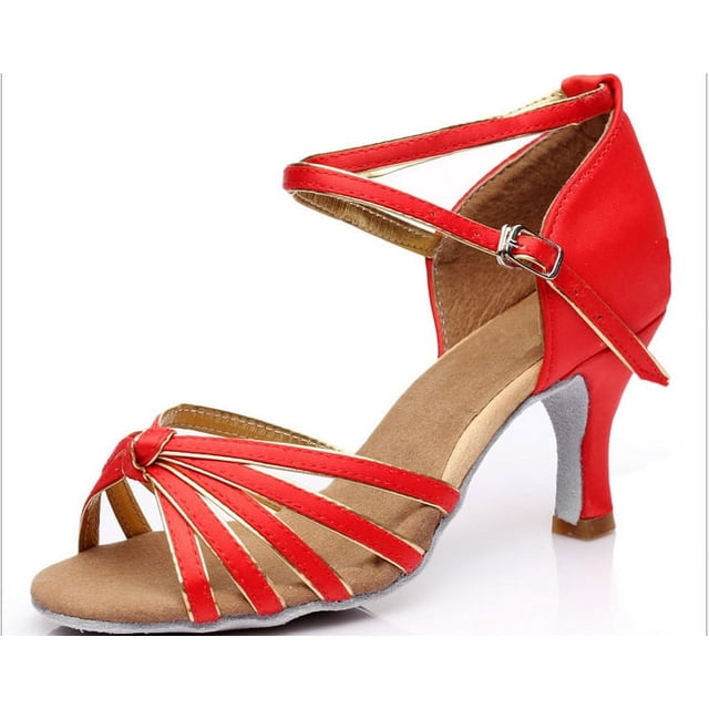 Venta caliente de zapatos de baile de tango/salón de baile latino para mujer, zapatos de baile profesionales de Salsa con tacón para niñas y mujeres de 5cm/7cm