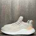 thumbnail image 3 of Ad-id-as Shoes Mens 7.5 Alphaboost Ecru Tint 'Glow Orange' Running Sneakers G28565, 3 of 6