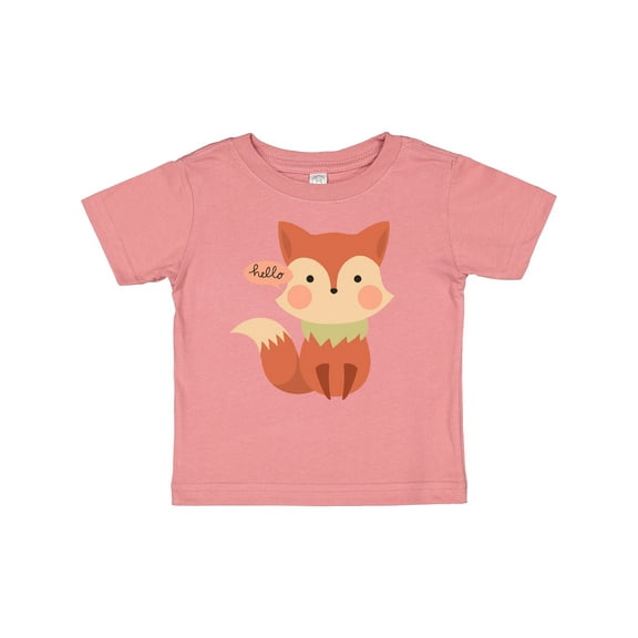 Inktastic Cute Fox Hello Boys or Girls Baby T-Shirt