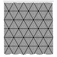 thumbnail image 3 of Ambesonne Bohemian Shower Curtain, Triangles Minimalist, 69"Wx75"L, Black White, 3 of 3