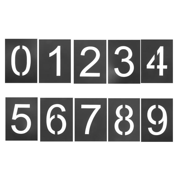Pretyzoom Reusable Number Stencils for Painting on Wood and Fabric Flexible Lightweight Templates for Crafts
