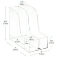 thumbnail image 4 of Mind Reader Vertical File Storage, Desktop Organizer, Magazine Holder, 6"L x 11"W x 9.75"H, Clear, 4 of 8
