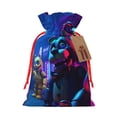 thumbnail image 1 of Pofeuu Five Nights At Freddy'S Print Christmas Gift Bag, Burlap Drawstring Pouch with Kraft Paper Card for Holiday, Party, and Birthday Wrapping-Small, 1 of 7