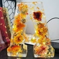 thumbnail image 2 of Hyasfey Floral Resin Night Light Handmade Pressed Flowers in Resin Letters Lamp Table Decor Light Up Floral Letters Gift for Mom Wife, 2 of 8