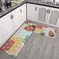 thumbnail image 2 of Pioneer Flower Floral Print Pattern Kitchen Rugs Sets Of 2,Anti Fatigue Kitchen Mat Rugs Non Slip Washable,Decorative Kitchen Floor Mats for Kitchen,Sink,Laundry,17"x30"+17"x47", 2 of 7