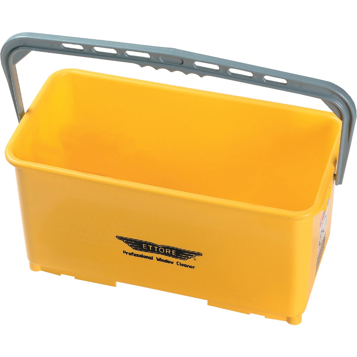 Ettore 6-gallon Super Bucket - 24 quart - Handle - 10.5" x 21.8" x 11.8" - Yellow - 1 Each