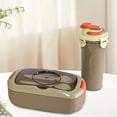 thumbnail image 6 of MMJ Portable Divided Lunch Box with Water Cup Set Microwaveable Leakproof Bento Set 8.3x4.9x2.8in, 6 of 6