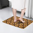 thumbnail image 4 of Black Leopard Sunflower Pattern Flannel Non Slip Door Rugs,Washable Door Mats Indoor,Decorative Door Mats,Dirt-Resistant and Absorbent Doormat for Entrance,Bedroom,Kitchen,Bathroom,31.5x17in(80x43cm), 4 of 4