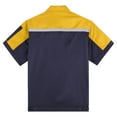 thumbnail image 4 of Lejafay Men Mechanic Uniform Shirt Contrast Color Short Sleeve Work Shirt Industrial T-shirts Yellow&Navy Blue 170/L, 4 of 7