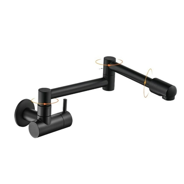 Kitchen Water Taps Lengthen Wall Mount Kitchen Sink Single Cold Faucet, Laundry Pool Mop Balcony Pot Filter ,Easy to Install