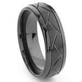 thumbnail image 1 of Titanium Kay Black Tungsten 8MM Diamond Cut Dome Comfort Fit Mens Wedding Band Ring Sz 13.0, 1 of 4