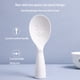thumbnail image 1 of Smile Face Rice Scoop - Cuchara antiadherente de pie para arrocera, cuchara de plástico blanco, utensilio de cocina de 8 pulgadas, 1 of 8