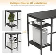 thumbnail image 2 of Cubicubi 59 x 47inch L-Shaped Desk with Hutch, Corner Computer Desk, Black Finish, 2 of 7