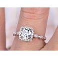 thumbnail image 6 of Classic 1.50 Carat Moissanite and Moissanite Wedding Ring with 18k Gold Plating, 6 of 6