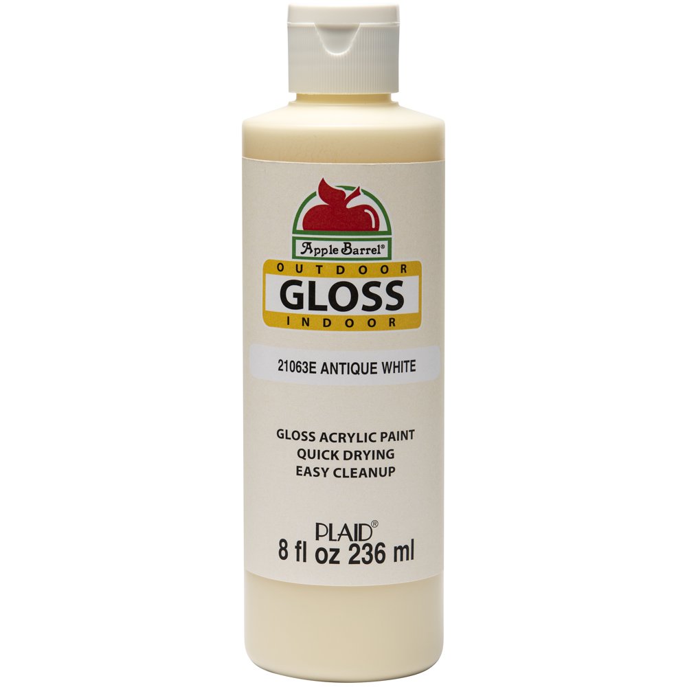 Apple Barrel 21063E Acrylic Craft Paint, Gloss Finish, Antique White, 8