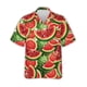 thumbnail image 5 of Camisa hawaiana con estampado 3D de fresa y kiwi para hombre, camisa hawaiana de verano con frutas tropicales, blusa de manga corta con botones para playa, 5 of 5