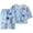 Blue, variant on Little Boys Cotton Pajamas Sets Short Sleeve Top with Long John Snug Fit 2 Piece Sleepwear (2-3 Years,White)