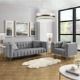 thumbnail image 2 of Inspired Home Bryan Velvet Club Chair, Grey, 2 of 11