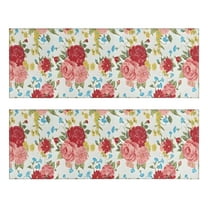 Kitchen Rugs Sets Of 2,Pioneer Flower Floral Print Pattern Anti Fatigue Kitchen Mat Rugs Non Slip Washable,Decorative Kitchen Floor Mats for Kitchen,Sink,Laundry,17"X47"
