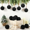 thumbnail image 4 of 15 Pcs Velvet Christmas Balls Bulk Flocked Christmas Tree Ball Ornaments Plastic Xmas Decorative Hanging Ornaments, 4 of 6