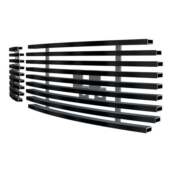 APS Premium Stainless Steel Black Horizontal Billet Grille Compatible with Ford Excursion F-250 F-350 F-450 F-550 2005-2007 Tow Hook N19-J75356F