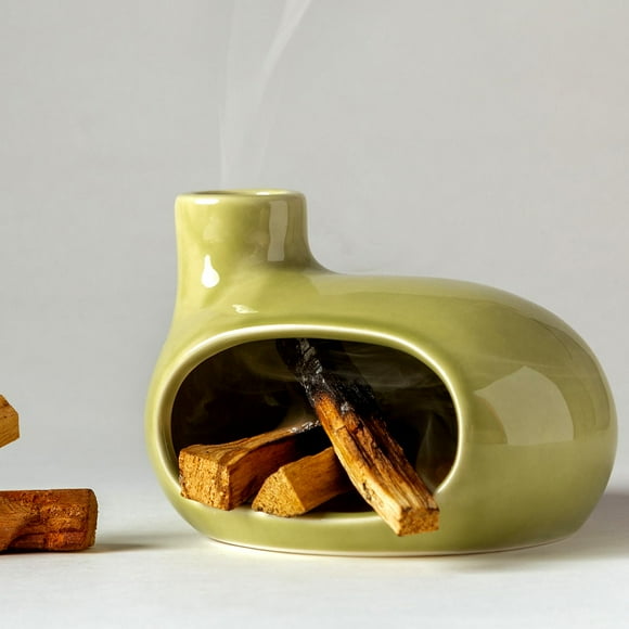 Quemador Palo Santo con soporte para chimenea MOUGIGI, moderna, cerámica
