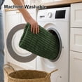 thumbnail image 6 of Couch Covers for 3 Cushion Couch Sofa, Non Slip Fuzzy Couch Covers for Pets, Washable Slipcover for Dogs,Dark Green 27.6" x 47", 6 of 6
