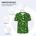 thumbnail image 5 of Fotbe Happy St. Patrick's day Baseball Jersey Shirt for Men and Women, Casual Short Sleeves Button Down T-Shirt-Large, 5 of 9
