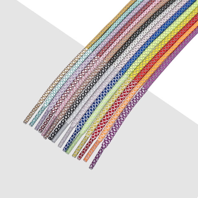 unbranded 10Pares De Cordones Para Zapatillas Reflectantes Redondos Multicolor Para Uso Deportivo