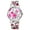 E, variant on Women Stretch Band Watch: Bohemia Elastic Analog Quartz Big Number Floral Dial Canvas Strap Wristwatch Easy To Read Birthday Valentines Christmas