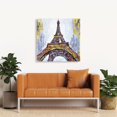 thumbnail image 2 of Abstract paint splash eiffel tower - 36"x36" canvas - Print on demand, 2 of 5
