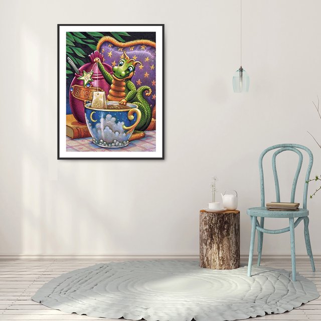 Cuadros Decorativos 5D DIY dibujos animados pequeño dragón diamante pintura Kit cuadrado completo Rhinestone imagen Ndcxsfigh Nuevos Originales