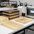 thumbnail image 2 of MakerFlo Rubber Wood Cutting Board Pack of 10, Rectangular Wooden Chopping Block for Kitchen & DIY Crafts, Laser Engraving Blank for UV Printing, UV DTF & Epoxy, Individually Gift Boxed, 2 of 11