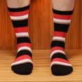 thumbnail image 3 of BambooMN Men's Rayon from Bamboo Stripe Crew Socks - Assortment 3F - Extra Large - 3 Pairs, 3 of 4