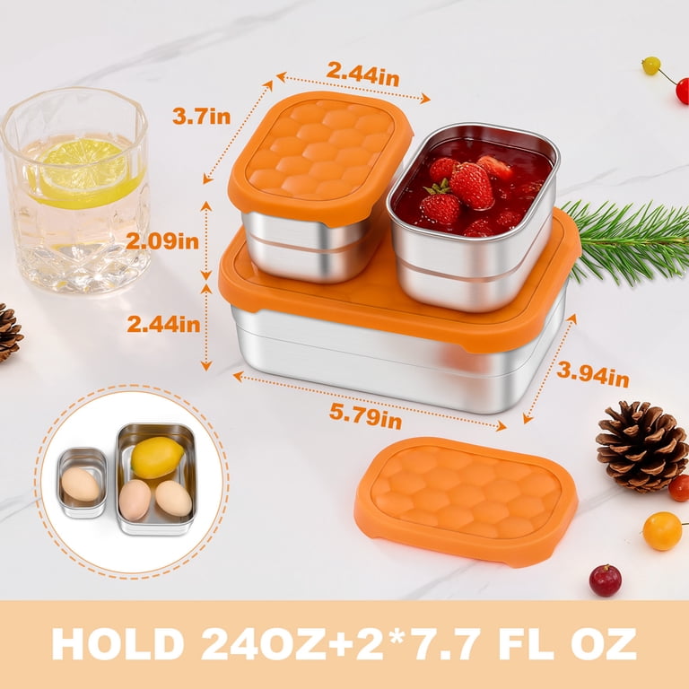 Vesteel Stainless Steel Lunch Container Set, Orange photo 6