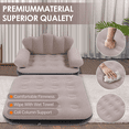 thumbnail image 7 of Inflatable Sofa Bed, Foldable Thickened Flocked PVC Blow up Sofa, 5-in-1 Air Couch Mattress for Camping (Pump Not Included), 7 of 7