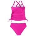 thumbnail image 4 of Mujer Cómodo Sólido Con Almohadilla En El Pecho Sin Aros Bikini Dos Hombros Divididos Traje De Baño OAVQHLG3B Store lin121212, 4 of 4