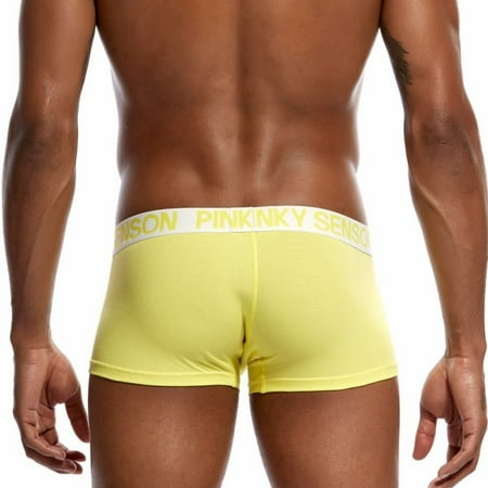 

Men Cotton Panties Simple Lifting Hips Breathable Elastic Male Underpants S-2XL 2XL