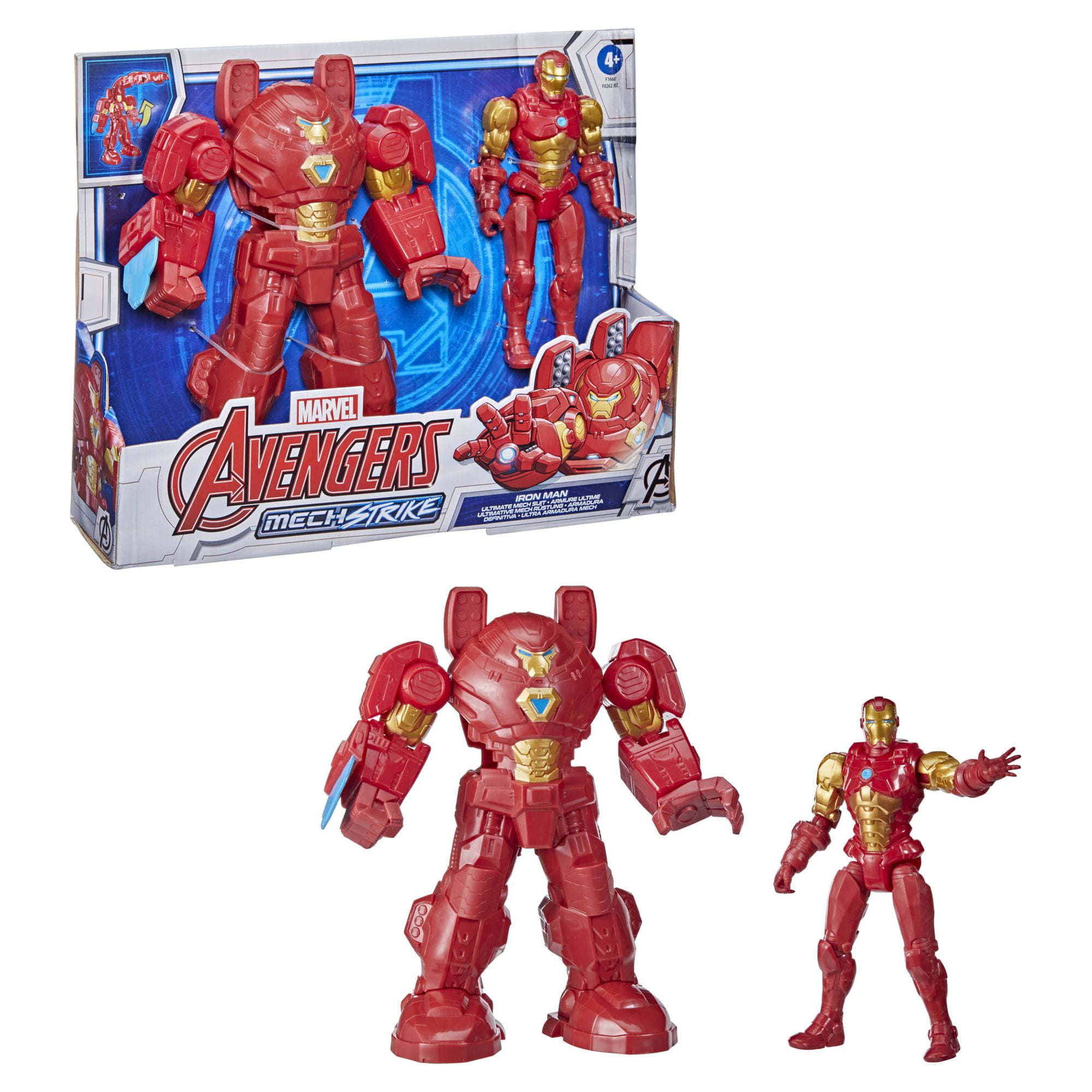 Marvel Avengers: Mech Strike Iron Man Kids Toy Action Figure for Boys and Girls (12”)