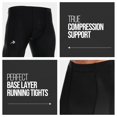 CompressionZ Compression Running Tights Leggings for Men (Black, S