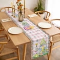thumbnail image 3 of Happy Easter Table Runner - 90 Inch Long, Kitchen Dining Table Runner Dresser Scarves, Spring Gnomes Duck Floral Eggs Pink Plaid Farmhouse Decor for Coffee Tables Wedding Party Banquet, 3 of 8